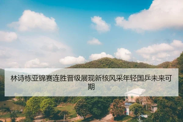 林诗栋亚锦赛连胜晋级展现新核风采年轻国乒未来可期